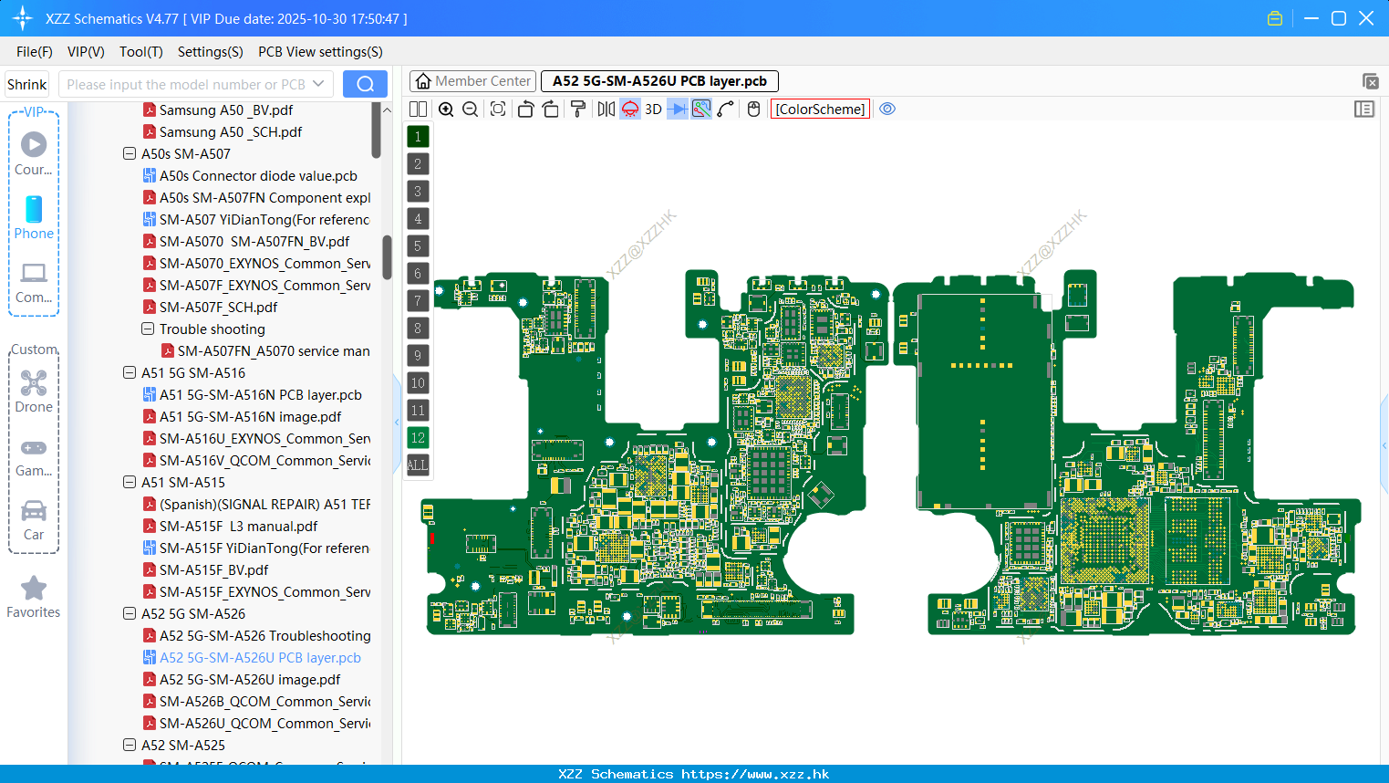 Samsung A52 5G-SM-A526U PCB Layer